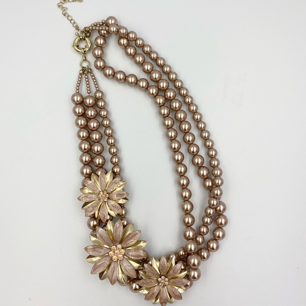 Macy’s Faux Pearl Floral Necklace